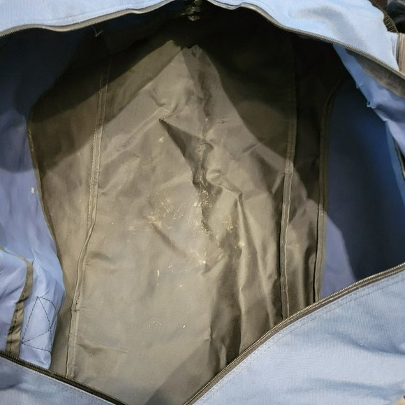 ROME Large 3-Pocket Duffle Bag 25x12" Blue Suitcase Gym Sport Carry-On Bag - Picture 9 of 10